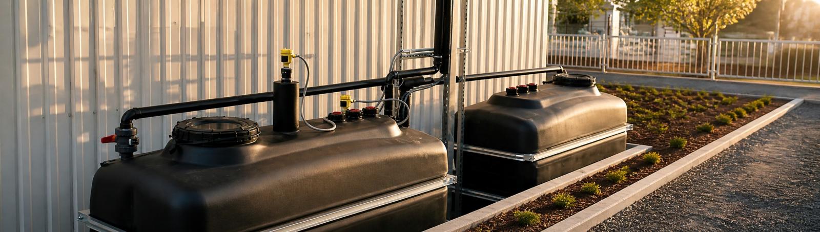 Rechtecktanks im Aussenbereich