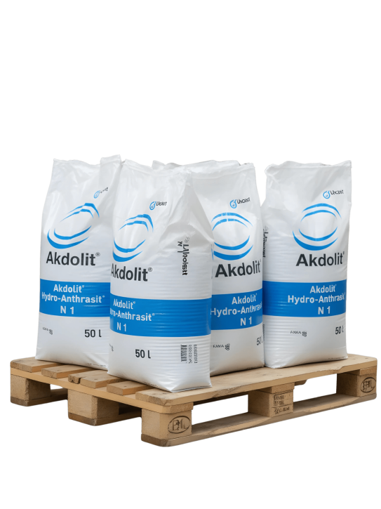 Akdolit Hydro-Anthrasit N<br>4x 50 Liter Sack<br>Inklusive Versandkosten