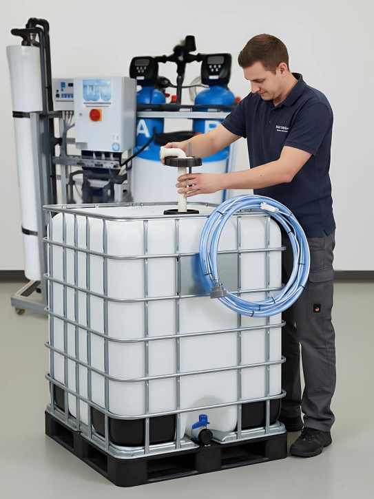 Befüllarmatur für IBC mit Niveausonde