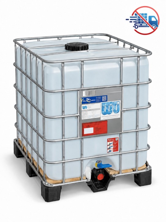 Demineralisiertes Wasser<br>1.000 Liter IBC<br>zur Selbstabholung