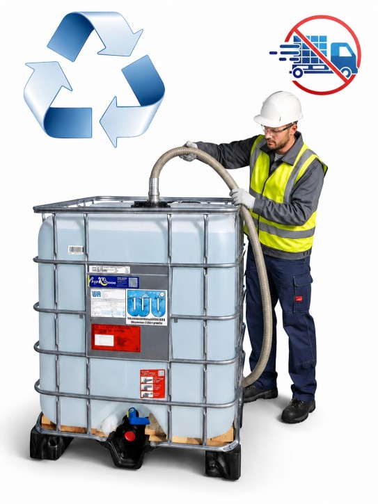 Demineralisiertes VE Wasser<br>IBC 1.000 Liter<br>Neufüllung Selbstabholung
