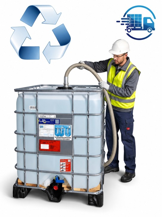 Demineralisiertes Wasser<br>IBC 1.000 Liter<br>Neufüllung mit Logistik