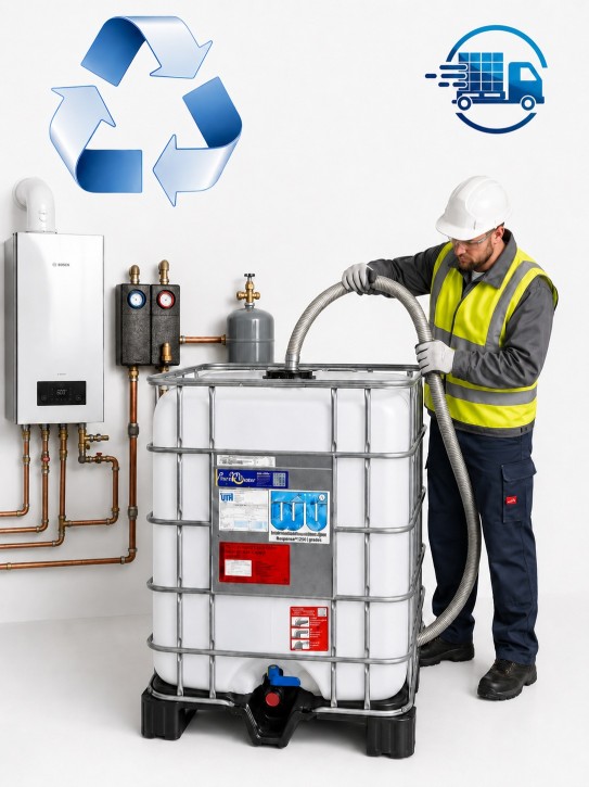 Heizungswasser VDI 2035<br>IBC 1.000 Liter<br>Neufüllung mit Lokistik