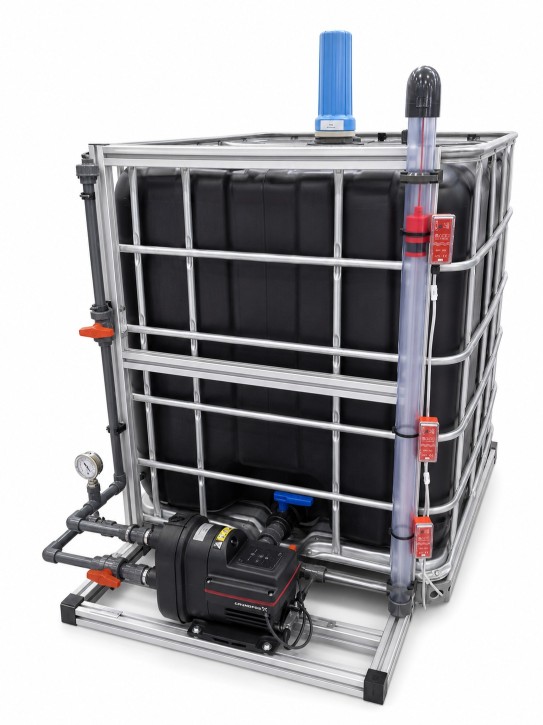 1.000 l IBC Rechtecktank<br>mit geregelter Druckerhöhung