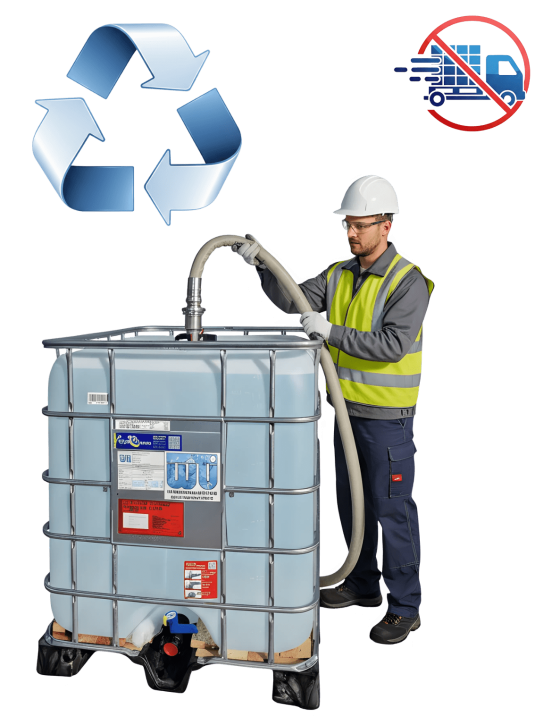 Demineralisiertes VE Wasser<br>IBC 1.000 Liter<br>Neufüllung Selbstabholung