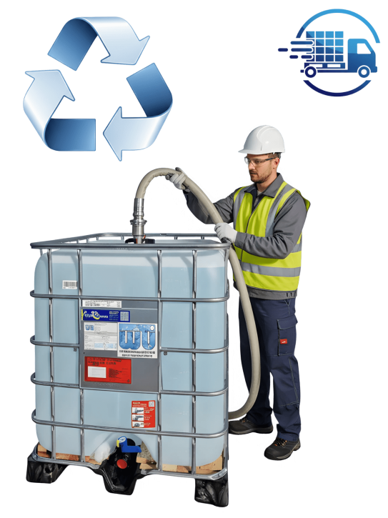 Demineralisiertes Wasser<br>IBC 1.000 Liter<br>Neufüllung mit Logistik