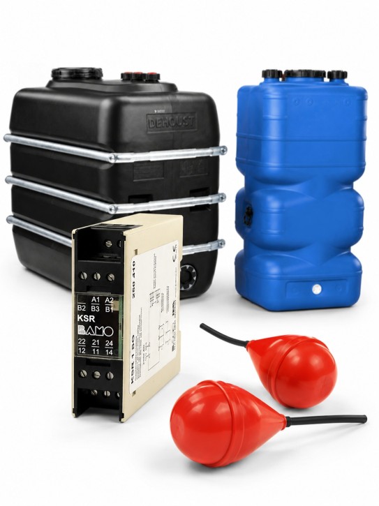 Niveaumessung für Lagertanks<br>mit Schaltautomatik