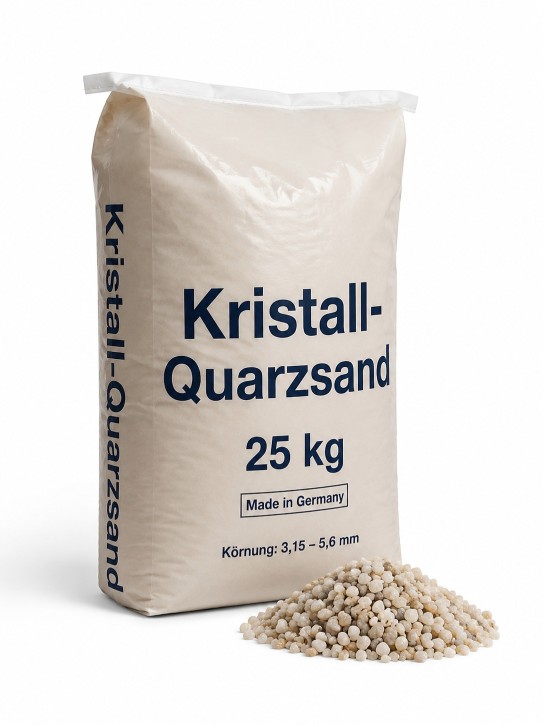 Quarzkies Filtersand<br>Körnung 3,15 - 5,6 mm