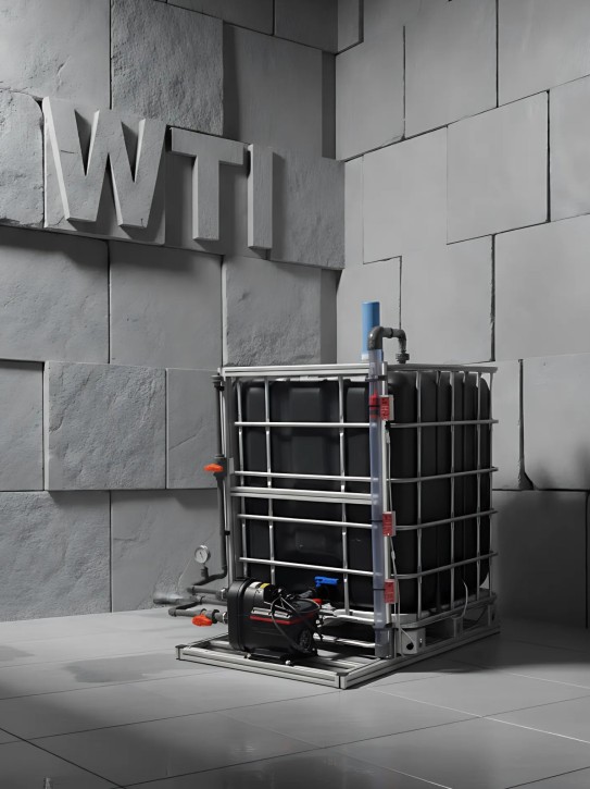 1.000 l IBC Rechtecktank<br>mit geregelter Druckerhöhung