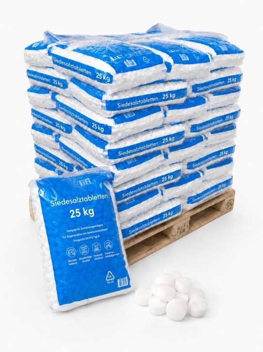 Regeneriersalztabletten<br>1.000 kg Palette<br>Inkl. Versandkosten