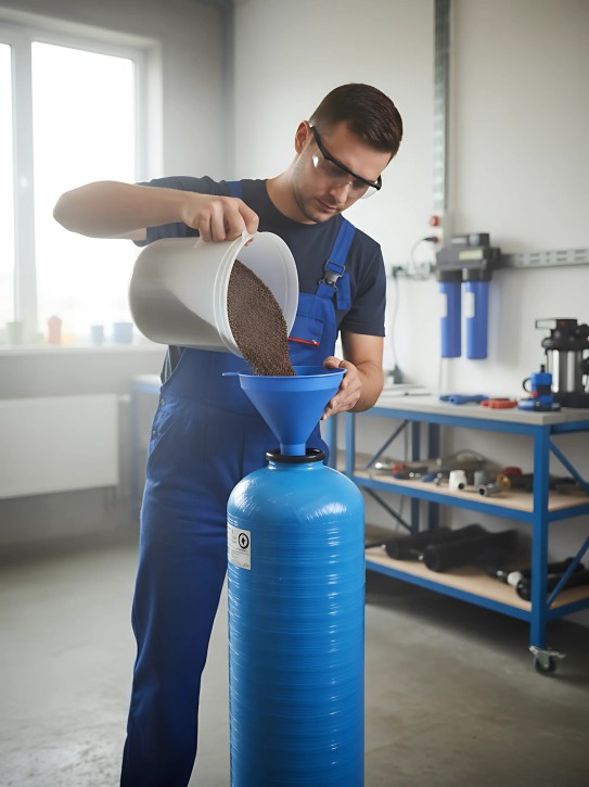 Einfülltrichter<br>für Filtermaterial/Harz