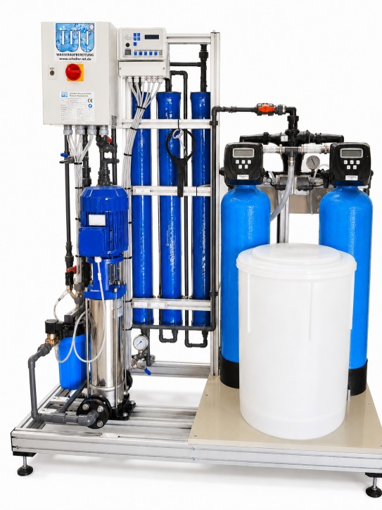 VE Anlage Osmose 750 l/h<br>mit Doppelenthärtung