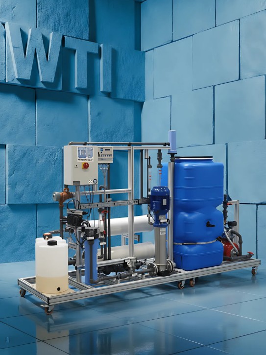 Umkehrosmoseanlage 2 m³/h<br>mit Antiscalantdosierung<br>Inkl. Tank und Druckerhöhung