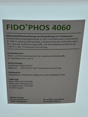 Korrosionsschutzmittel<br>FIDOPHOS 4060<br>Palette 24x 20 Liter<br>Inkl. Versand