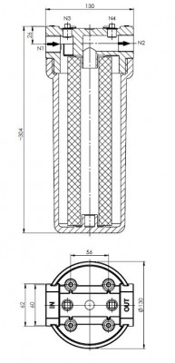 Filtergehäuse für PP-Sterilfilterkerzen